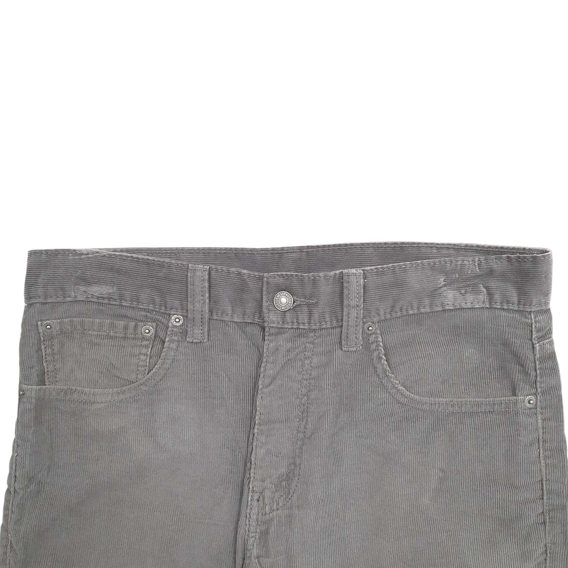 Mens Grey Levis 511 Corduroy Trousers