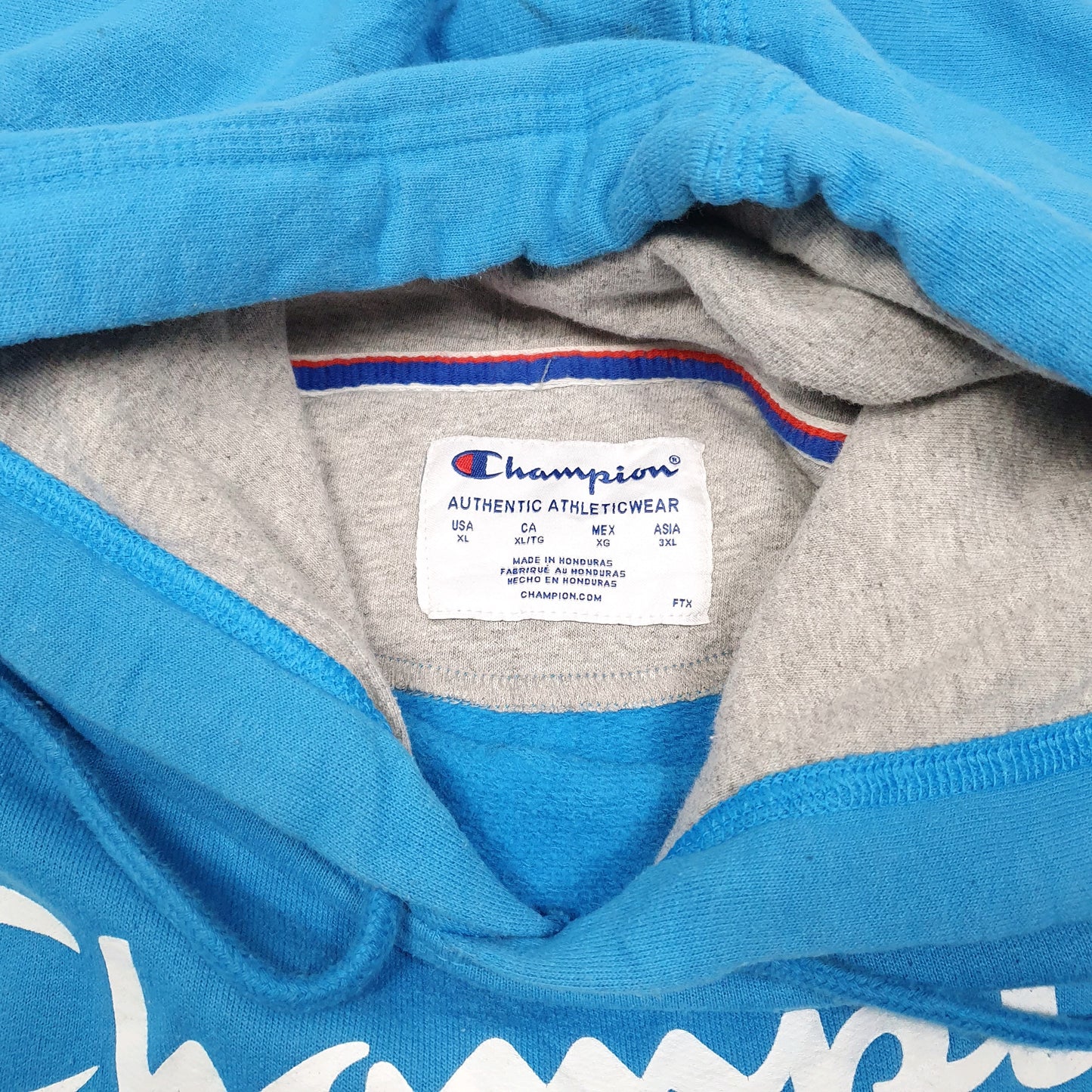 Mens Blue Champion  Hoodie Jumper