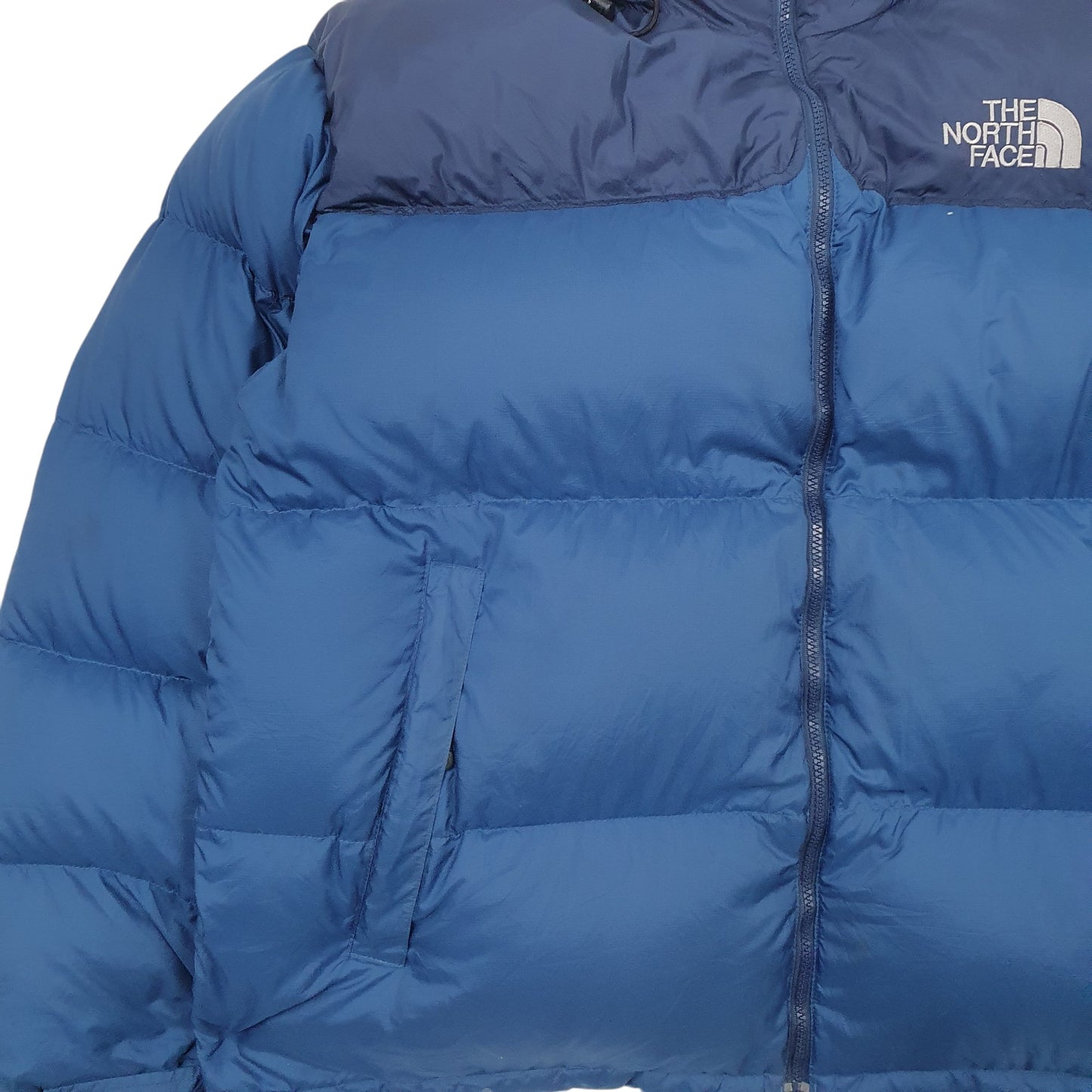 Mens Blue The North Face Nuptse 700 Hooded  Coat