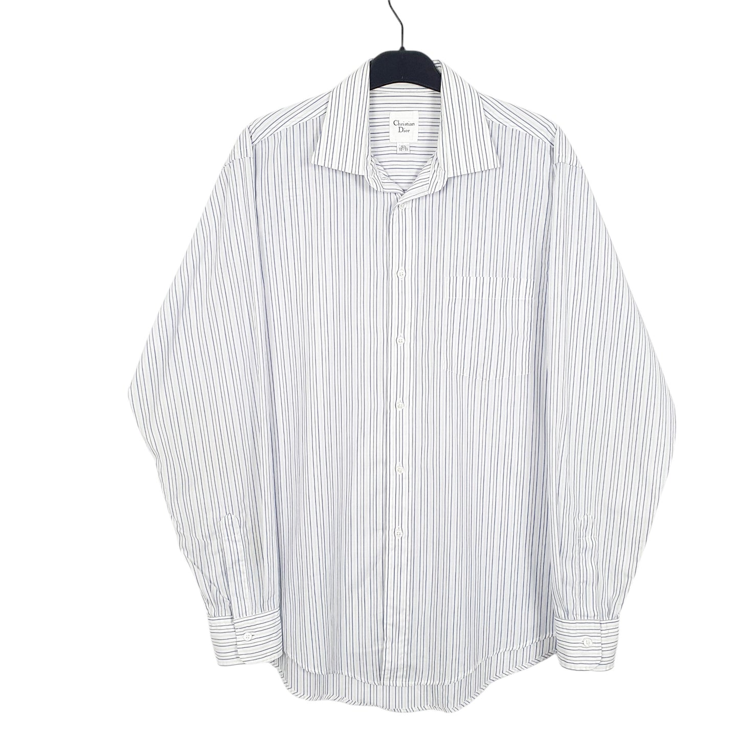 Mens White Christian Dior Made In USA Long Sleeve Shirt