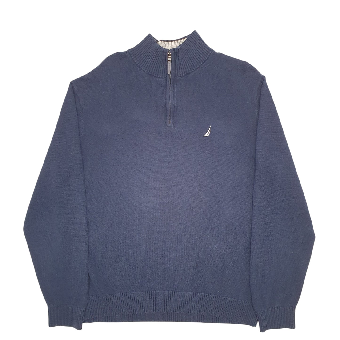 Mens Navy Nautica  Quarter Zip Jumper