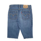 Womens Blue Levis Distressed Stretch Fit Denim Shorts