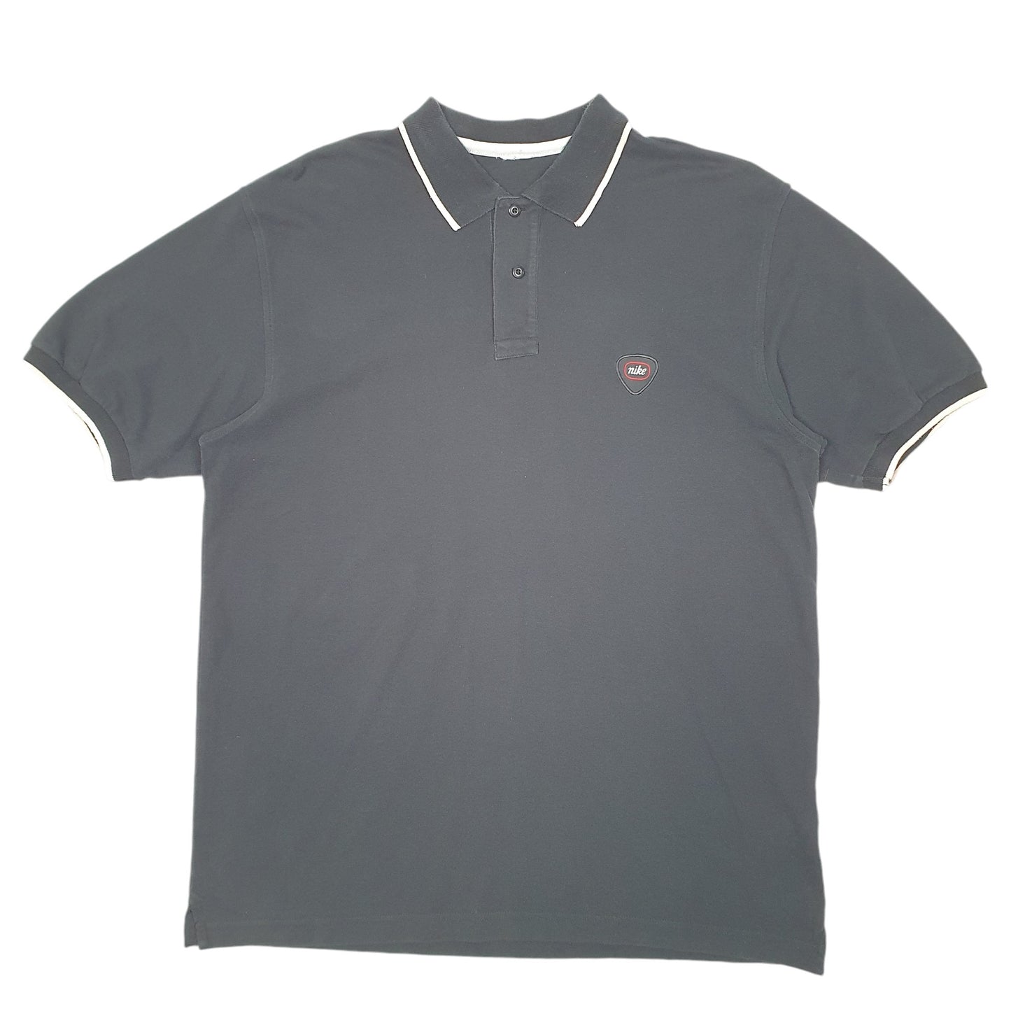 Mens Black Nike Vintage Short Sleeve Polo Shirt