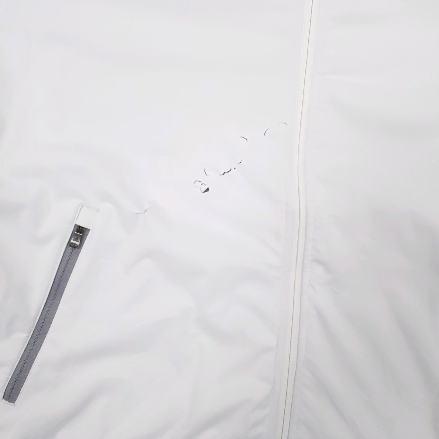 Mens White Adidas   Coat