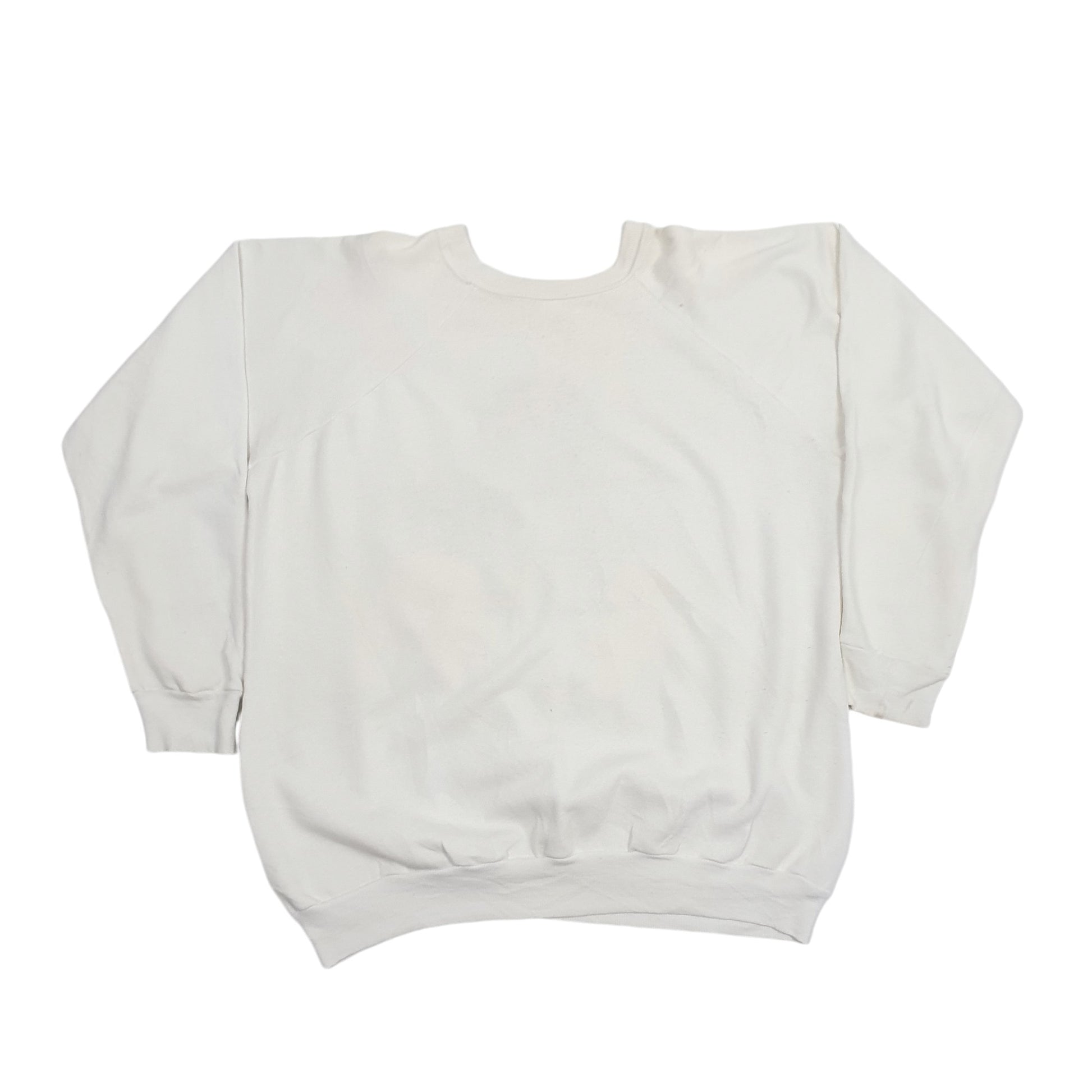 Mens White Unbranded Vintage 1980s Crewneck Jumper