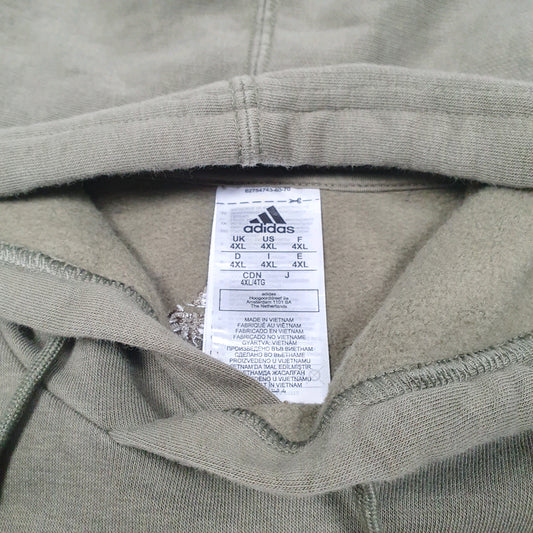Mens Khaki Adidas Spellout Hoodie Jumper