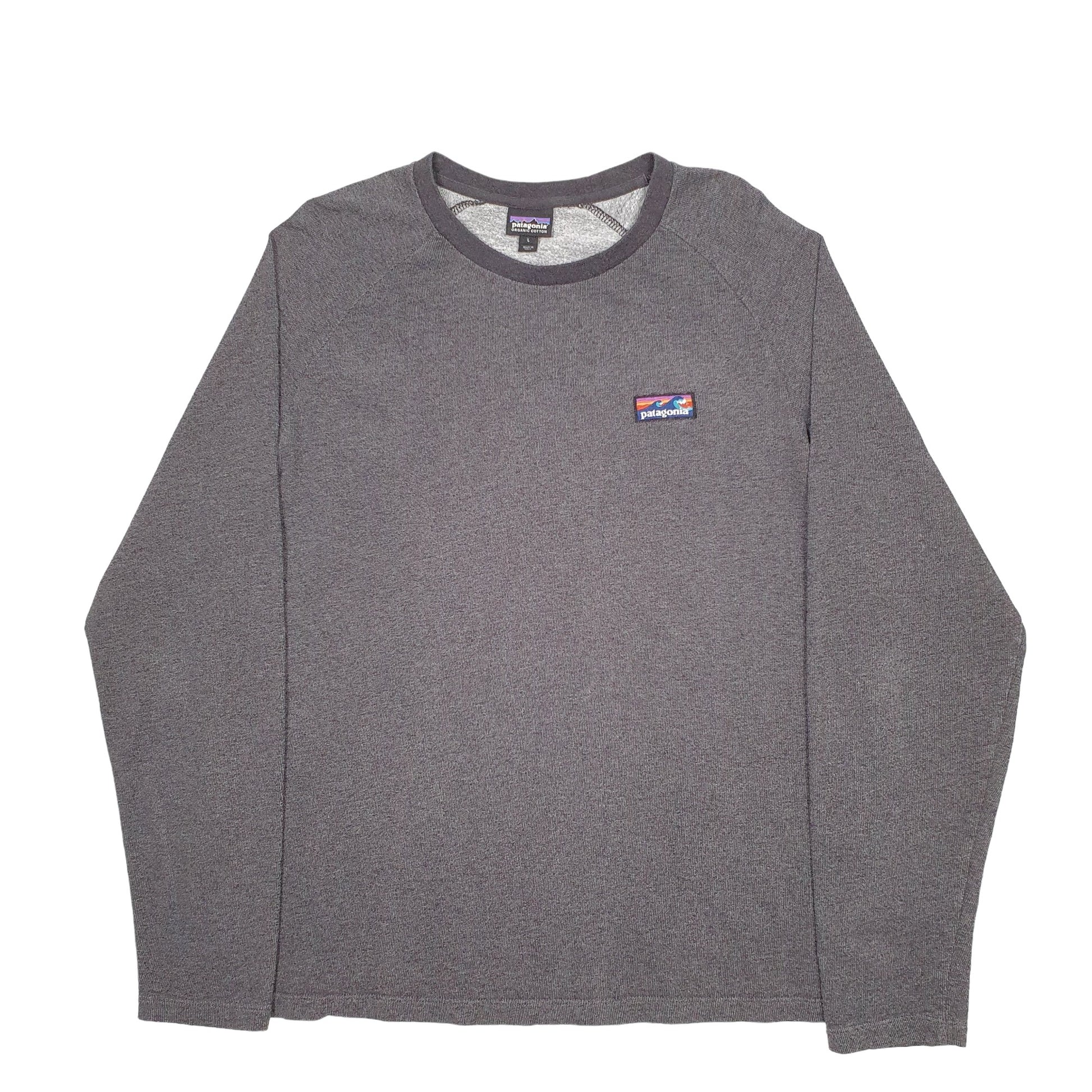 Mens Grey Patagonia  Long Sleeve T Shirt
