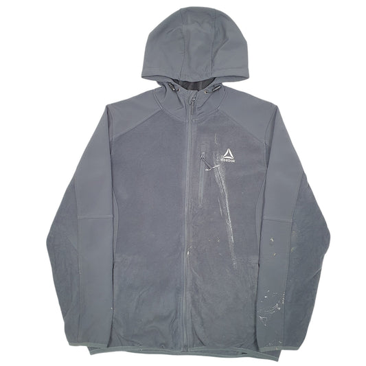 Mens Grey Reebok Hoodie Full Zip Jumper