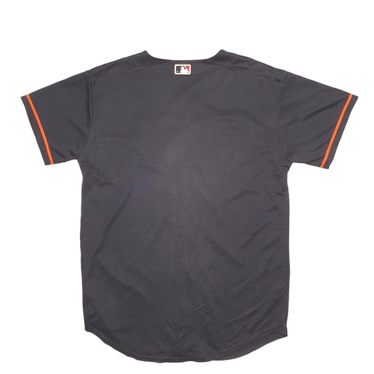 Mens Black Majestic MLB Baseball Jersey Baltimore Orioles Short Sleeve T Shirt