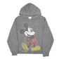 Womens Grey Disney Hoodie Mickey Mouse Full Zip Jumper