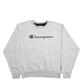 Mens Grey Champion Spellout Crewneck Jumper