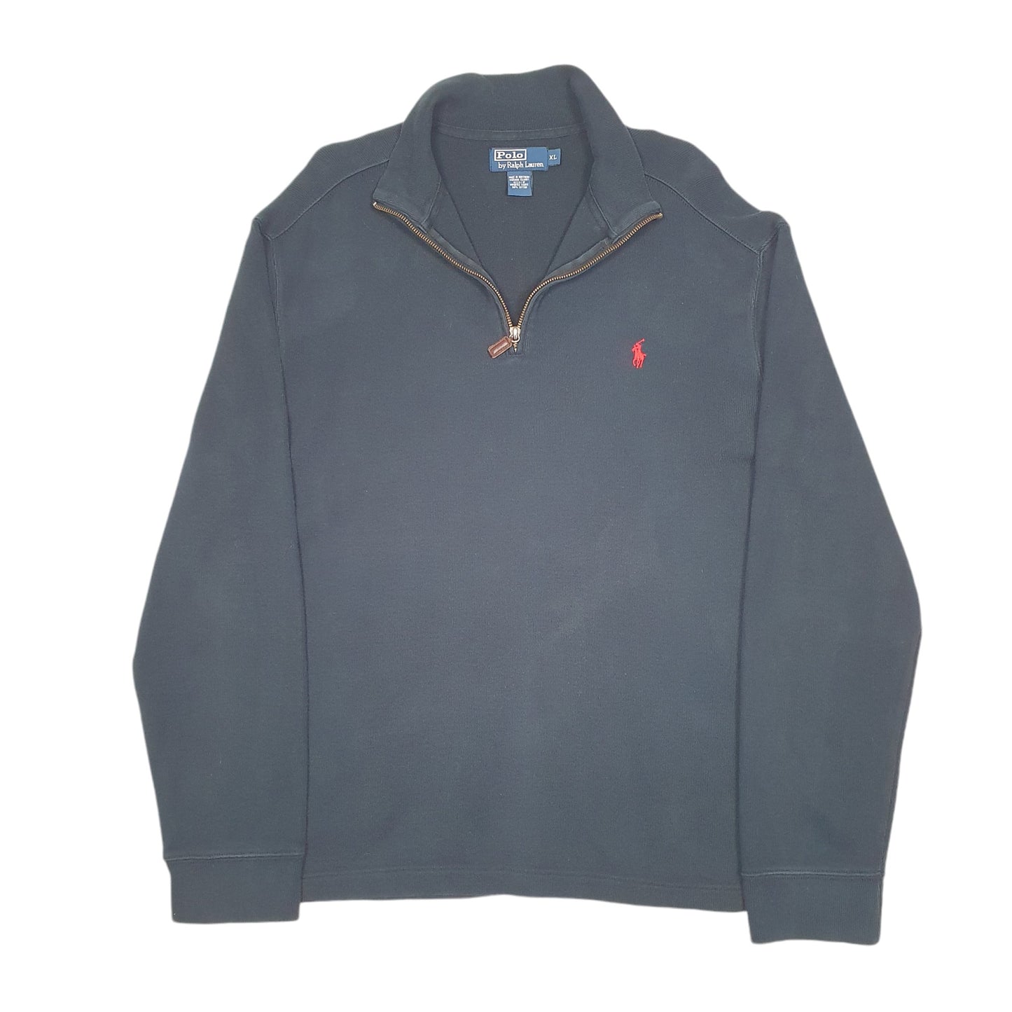 Mens Black Polo Ralph Lauren  Quarter Zip Jumper