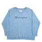 Mens Blue Champion Spellout Crewneck Jumper