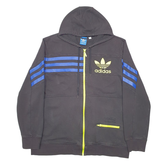 Mens Black Adidas Hoodie Ultrastar Full Zip Jumper
