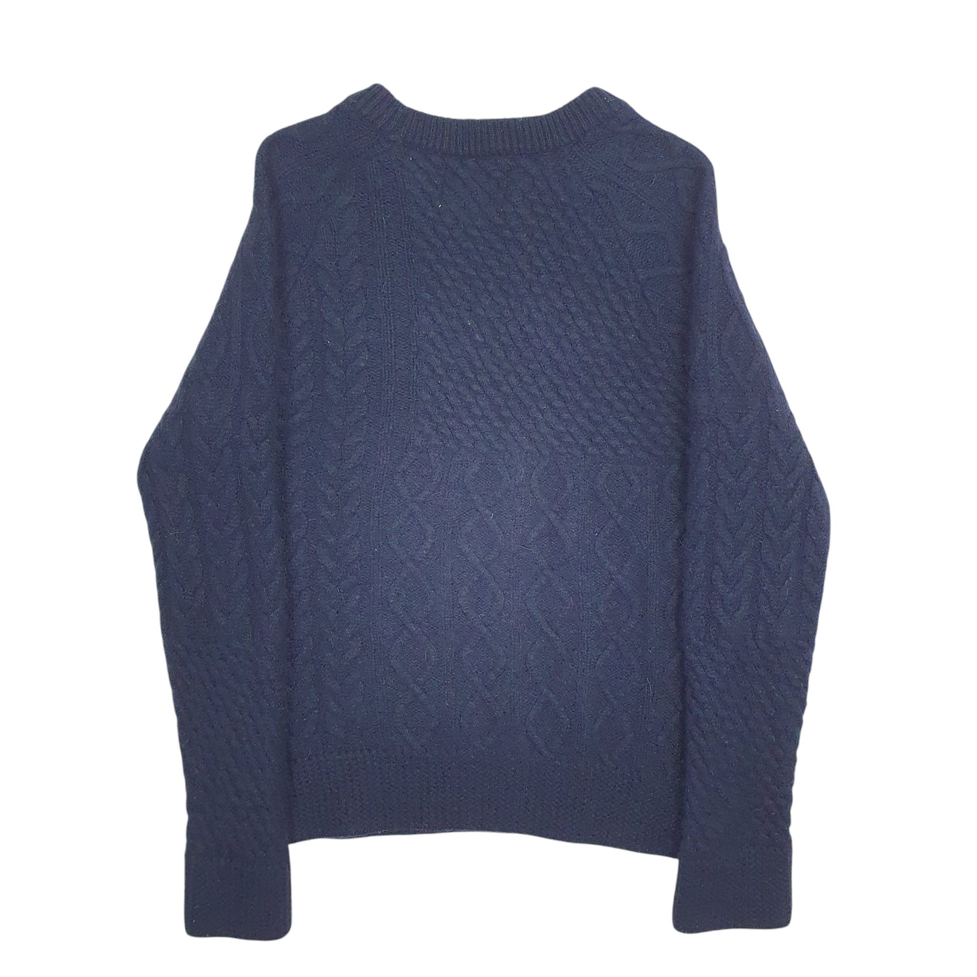 Womens Navy Arnold Palmer Cable Knit Crewneck Jumper