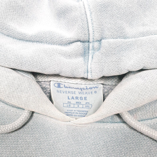 Mens Blue Champion Reverse Weave Hoodie Jumper