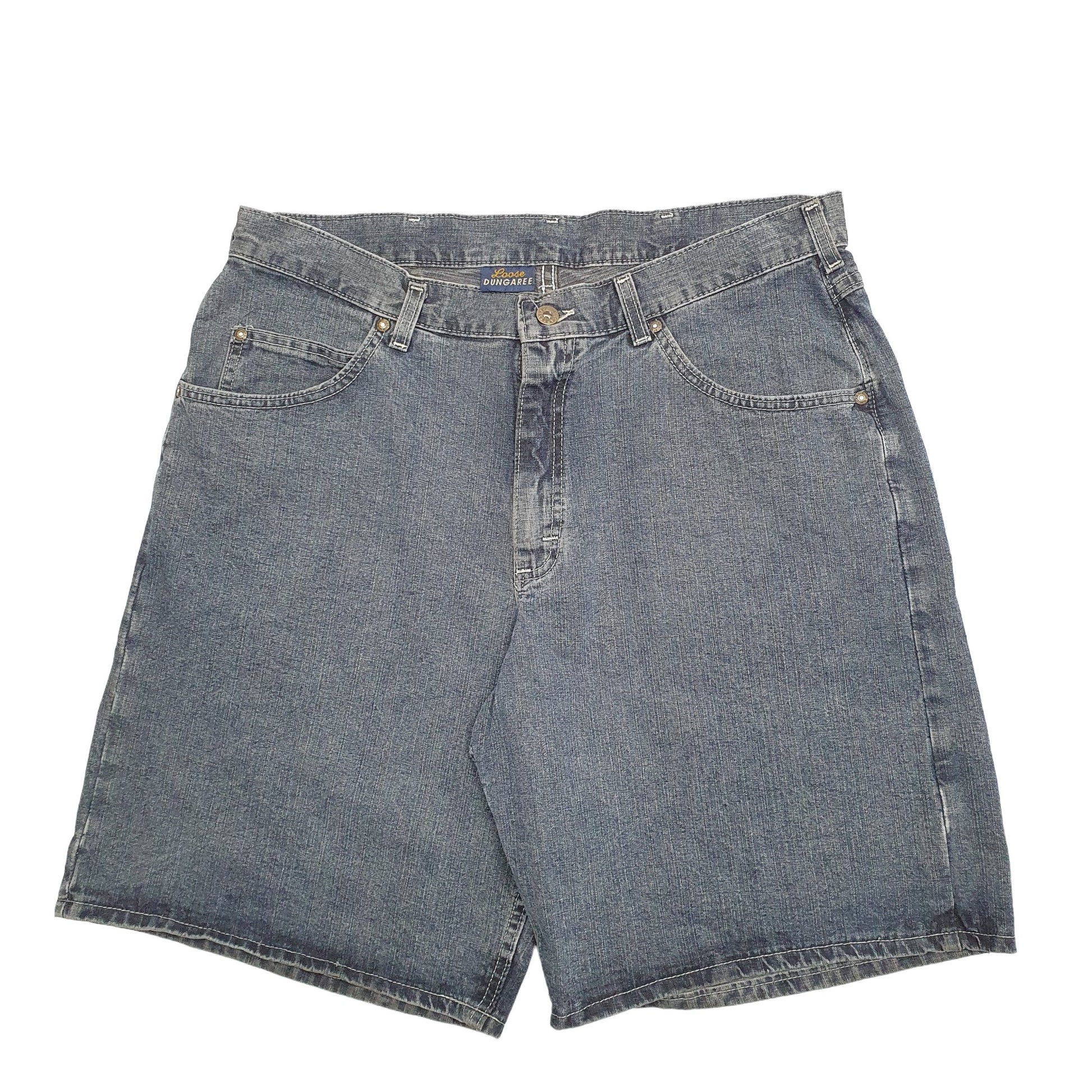 Mens Blue Lee Dungarees Denim Shorts