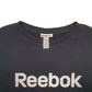 Womens Black Reebok Spellout Crewneck Jumper