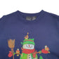 Mens Navy Classic Christmas Snowman Festive Crewneck Jumper
