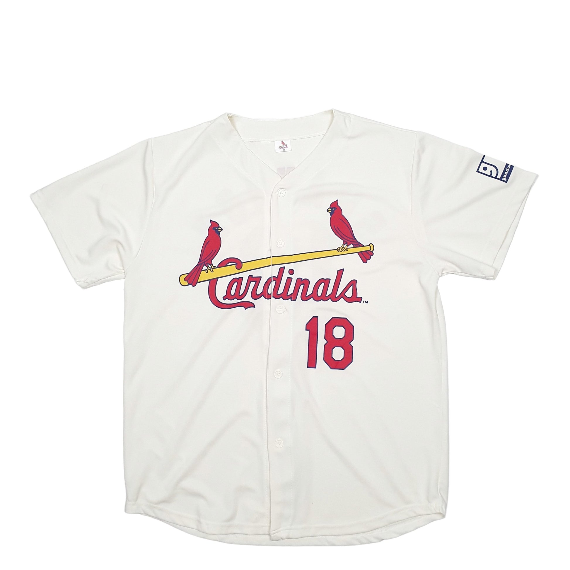 Mens Cream Cardinals MLB Baseball Jersey St Louis Cardinals Short Sleeve T Shirt