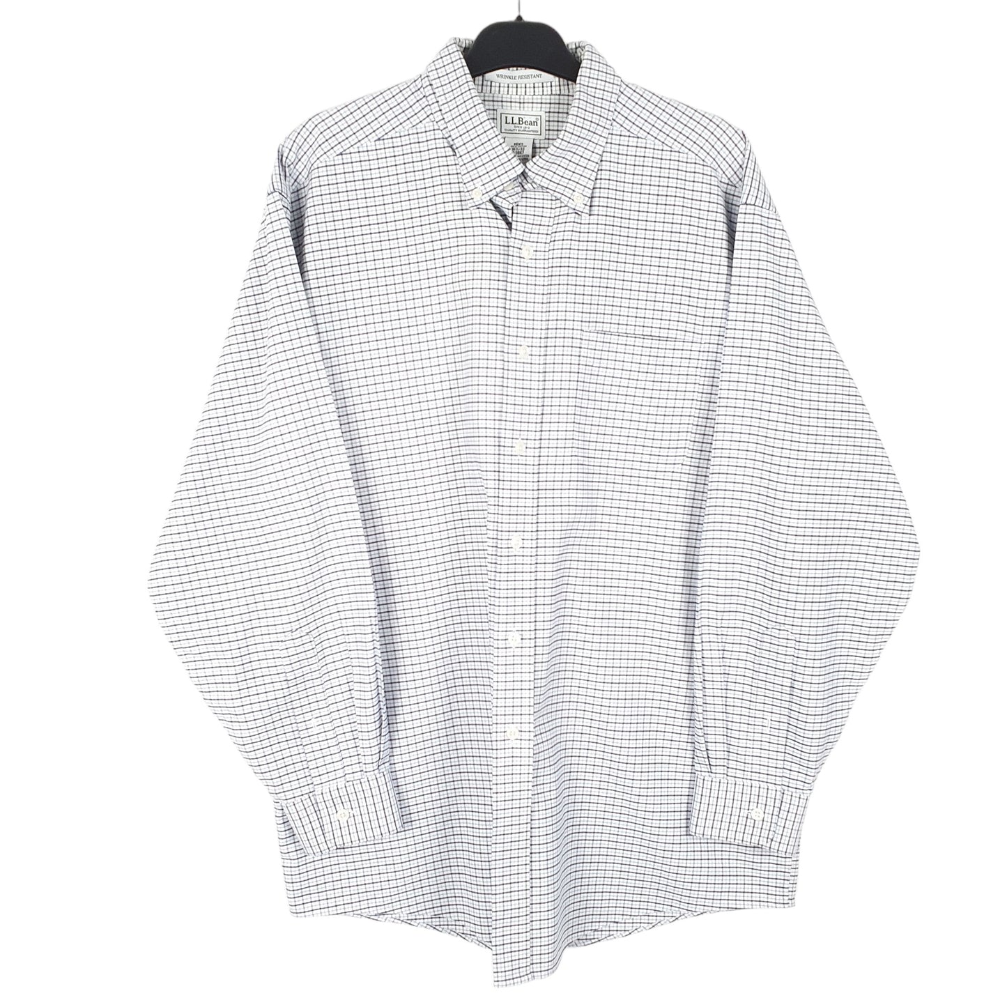 Mens White L.L.Bean  Long Sleeve Shirt