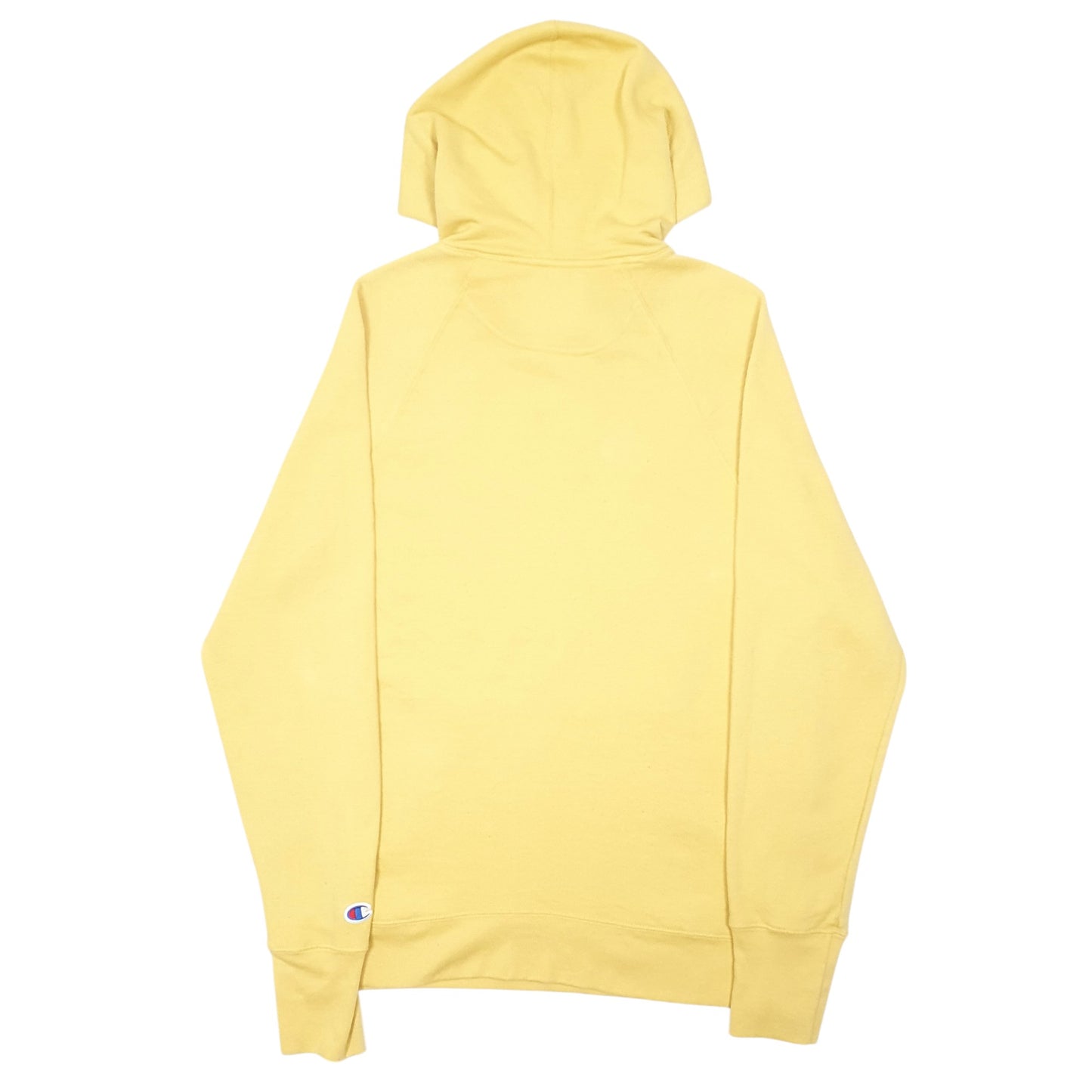 Womens Yellow Champion Raglan Hoodie Jumper