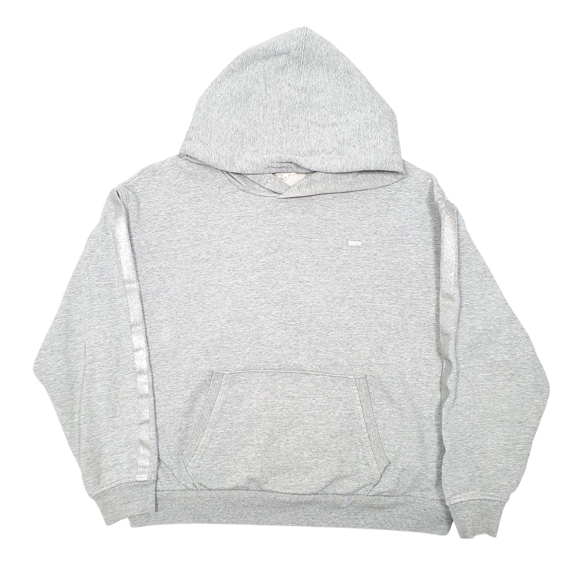 Womens Grey Levis Silver Sparkle Hoodie Jumper
