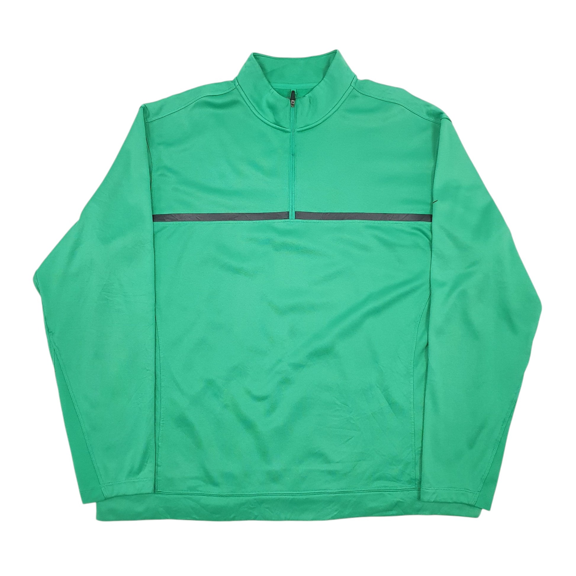 Mens Green Nike Golf Thermal Fit Greenwave Wrestling Quarter Zip Jumper
