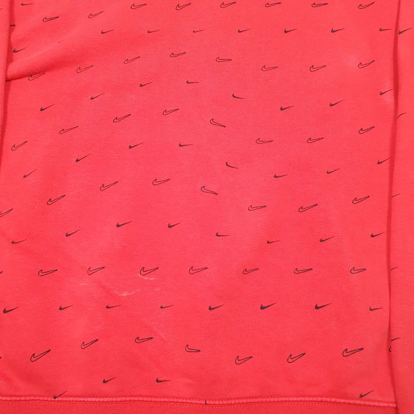 Mens Red Nike Swoosh Print Hoodie Jumper