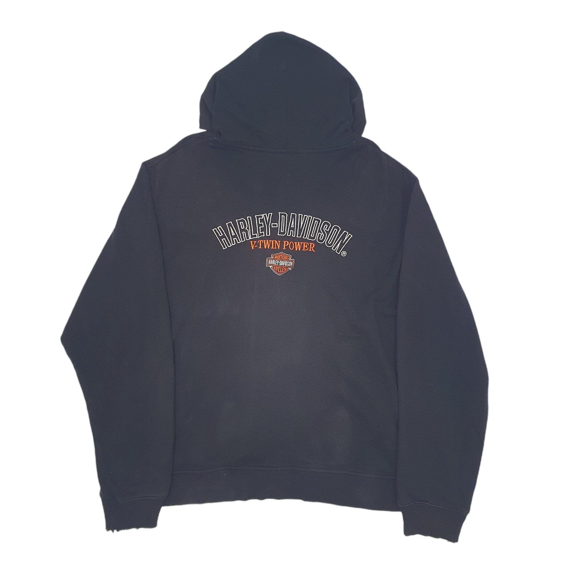 Mens Black Harley Davidson  Full Zip Jumper