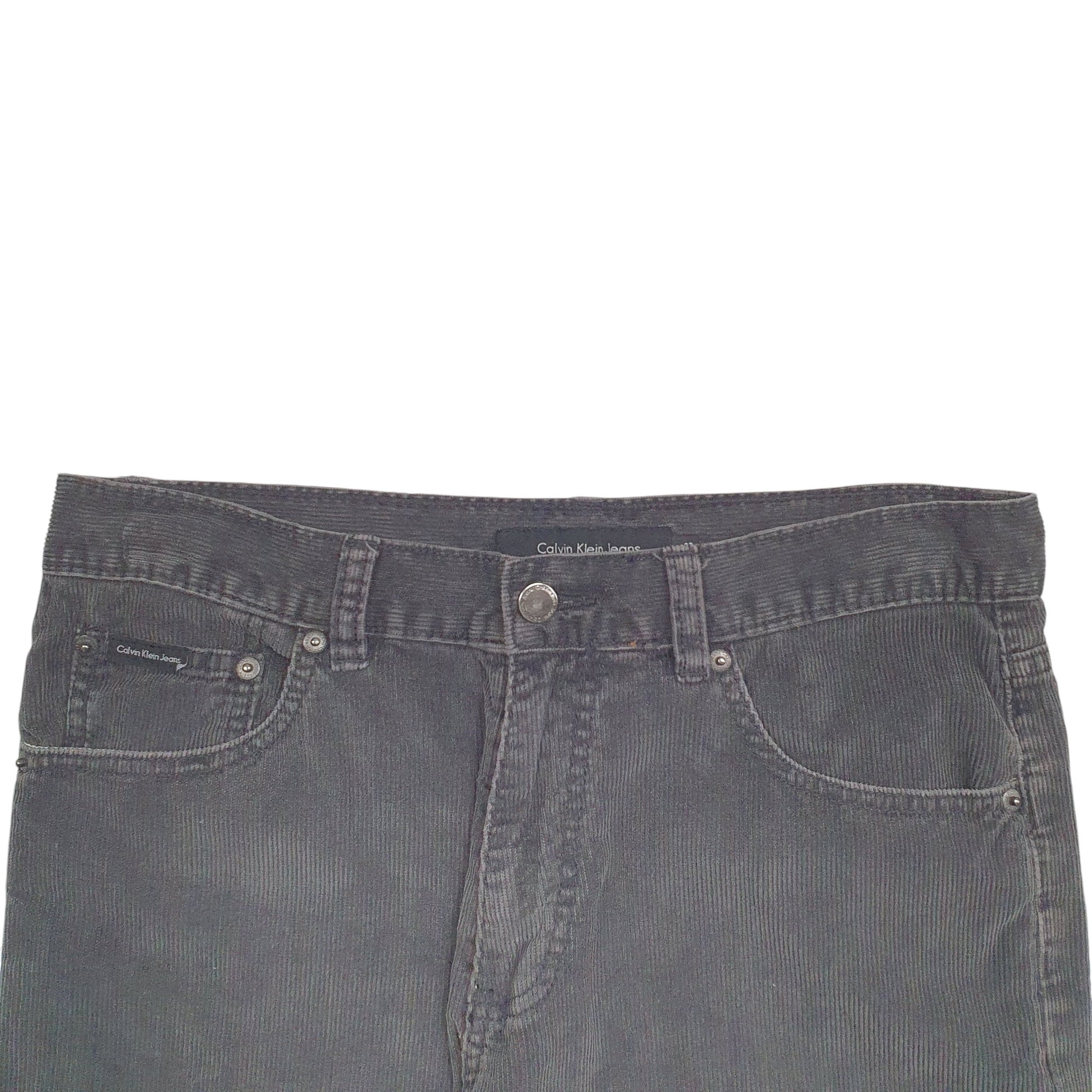 Mens Grey Calvin Klein  Corduroy Trousers