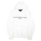 Mens White Tommy Hilfiger Spellout Hoodie Jumper