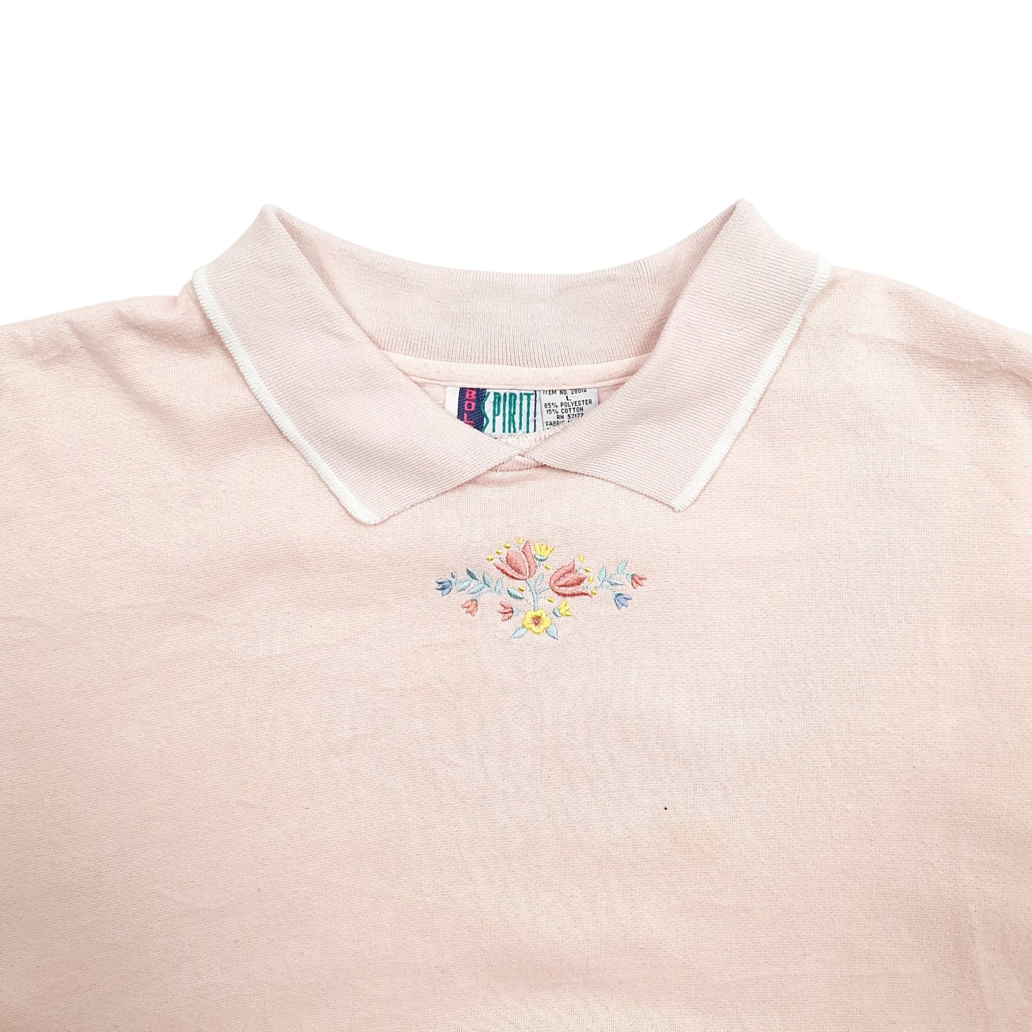 Womens Pink Bolo Spirit Floral Crewneck Jumper