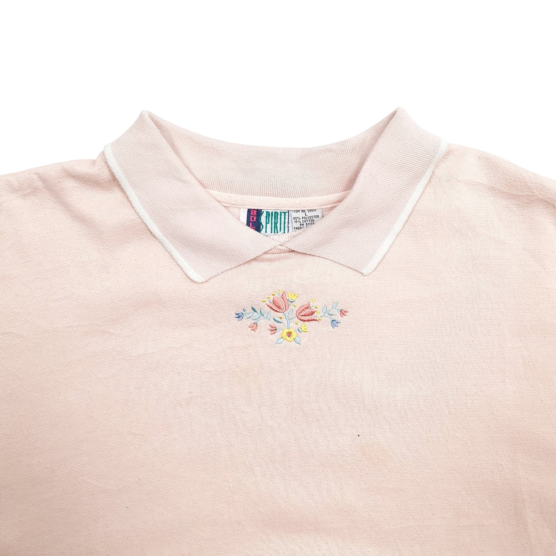 Womens Pink Bolo Spirit Floral Crewneck Jumper