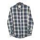 Mens Navy L.L.Bean Flannel Overshirt Long Sleeve Shirt
