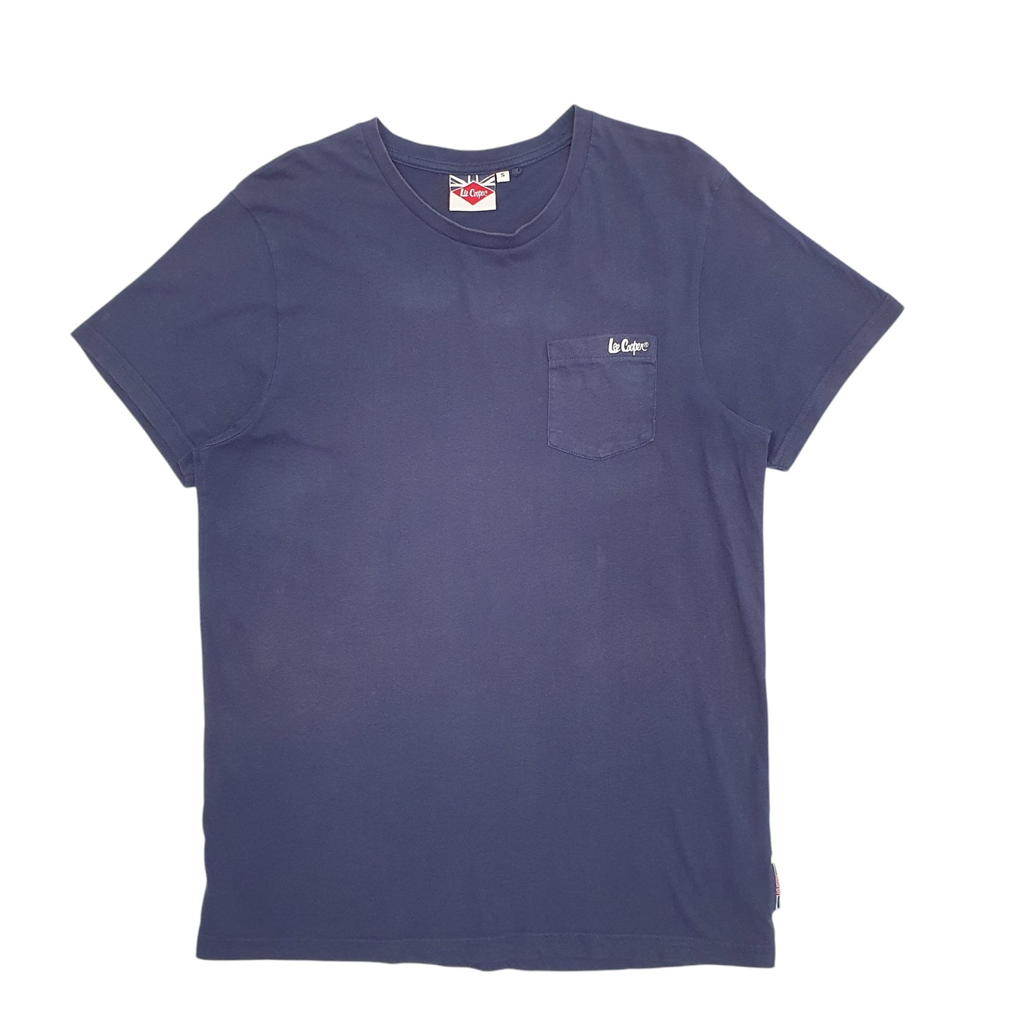 Mens Navy Lee Cooper Pocket Short Sleeve T Shirt