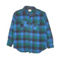 Mens Blue Chill Chaser Blue Top Vintage 1960s 70s Plaid Shirt Shacket  Coat
