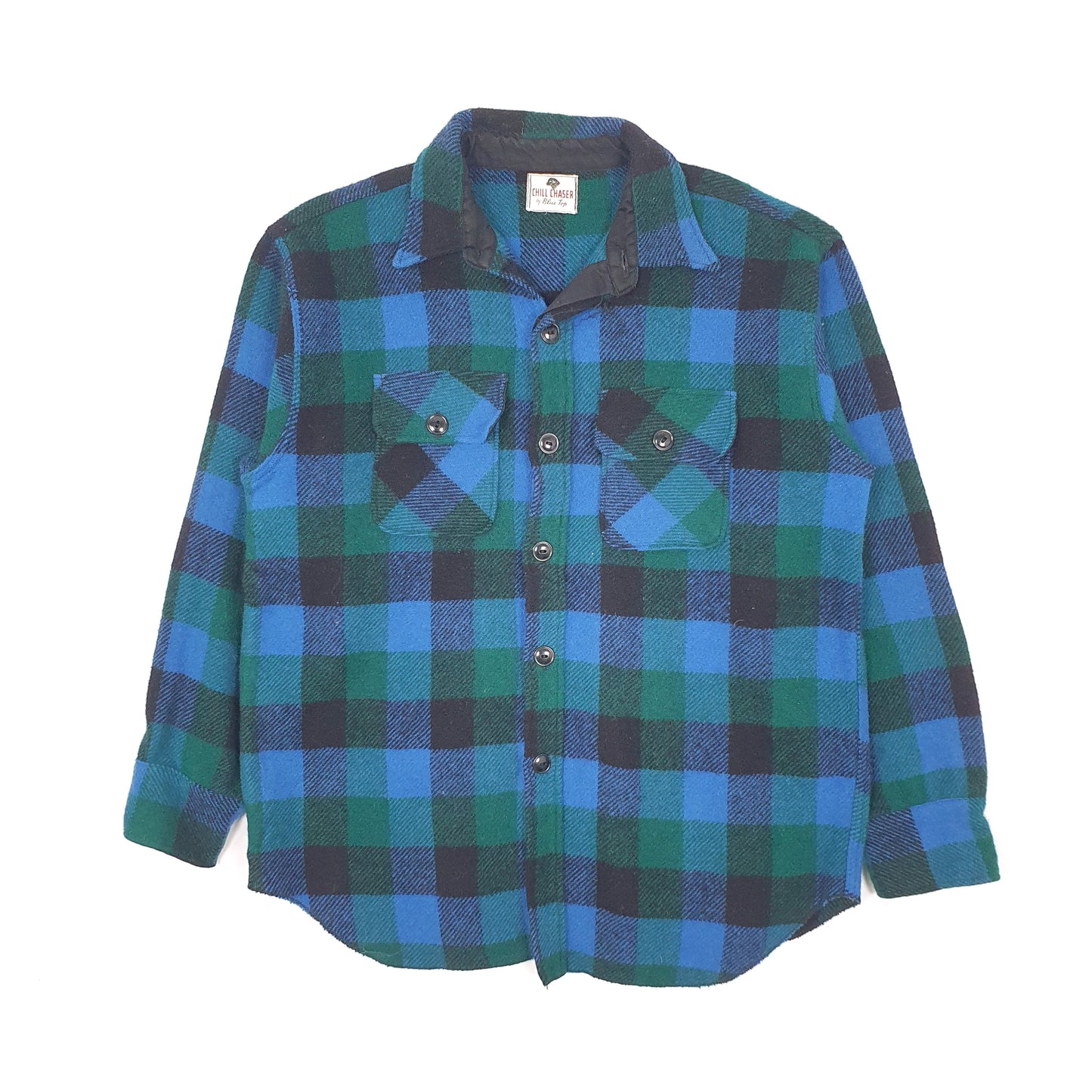 Mens Blue Chill Chaser Blue Top Vintage 1960s 70s Plaid Shirt Shacket  Coat