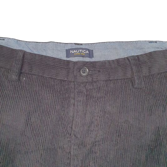 Mens Black Nautica Deck Pant Cords Corduroy Trousers