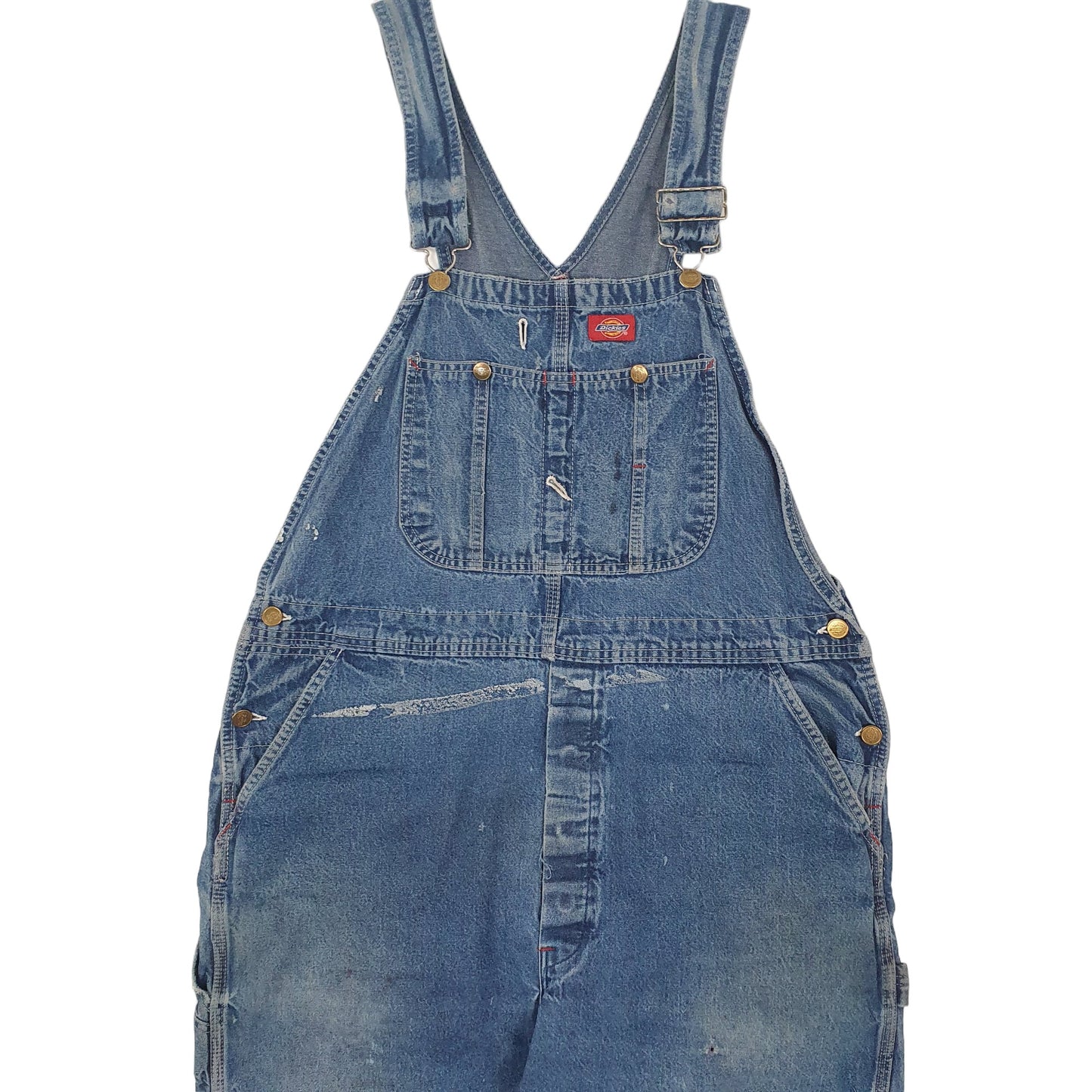 Mens Blue Dickies Denim Bib Overalls Dungaree Trousers