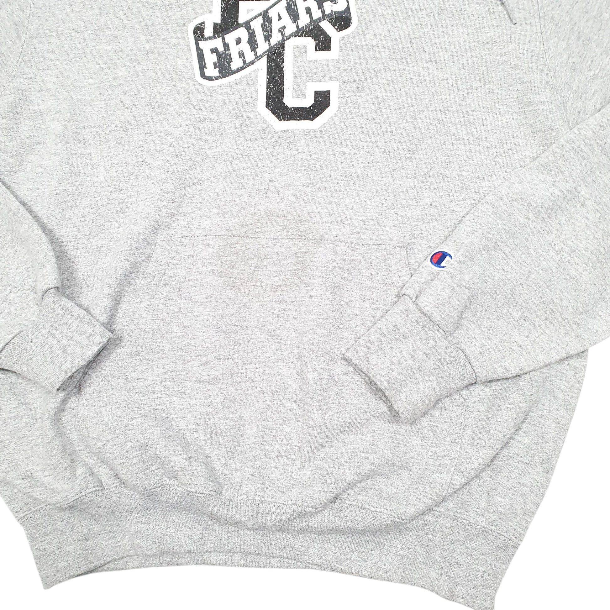 Mens Grey Champion PC Friars Spellout USA College Hoodie Jumper