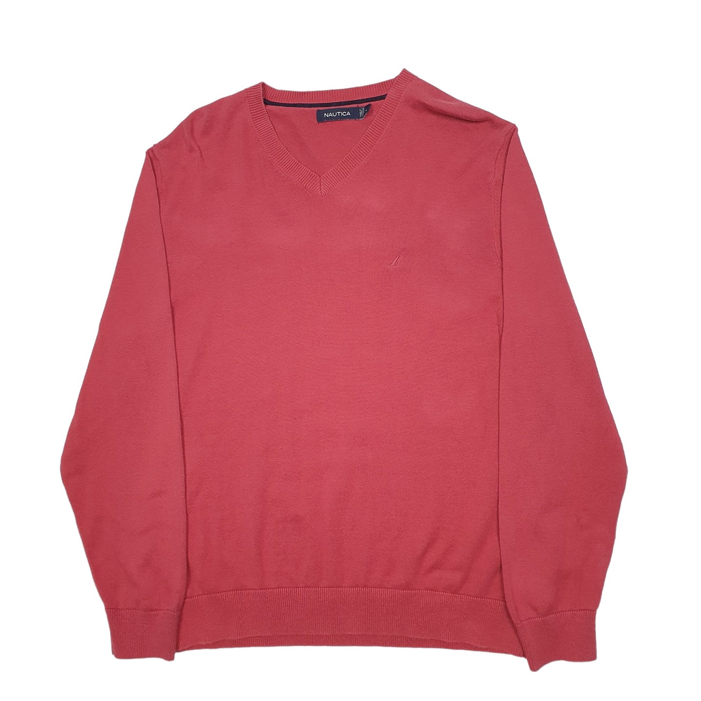 Mens Pink Nautica Knit Crewneck Jumper