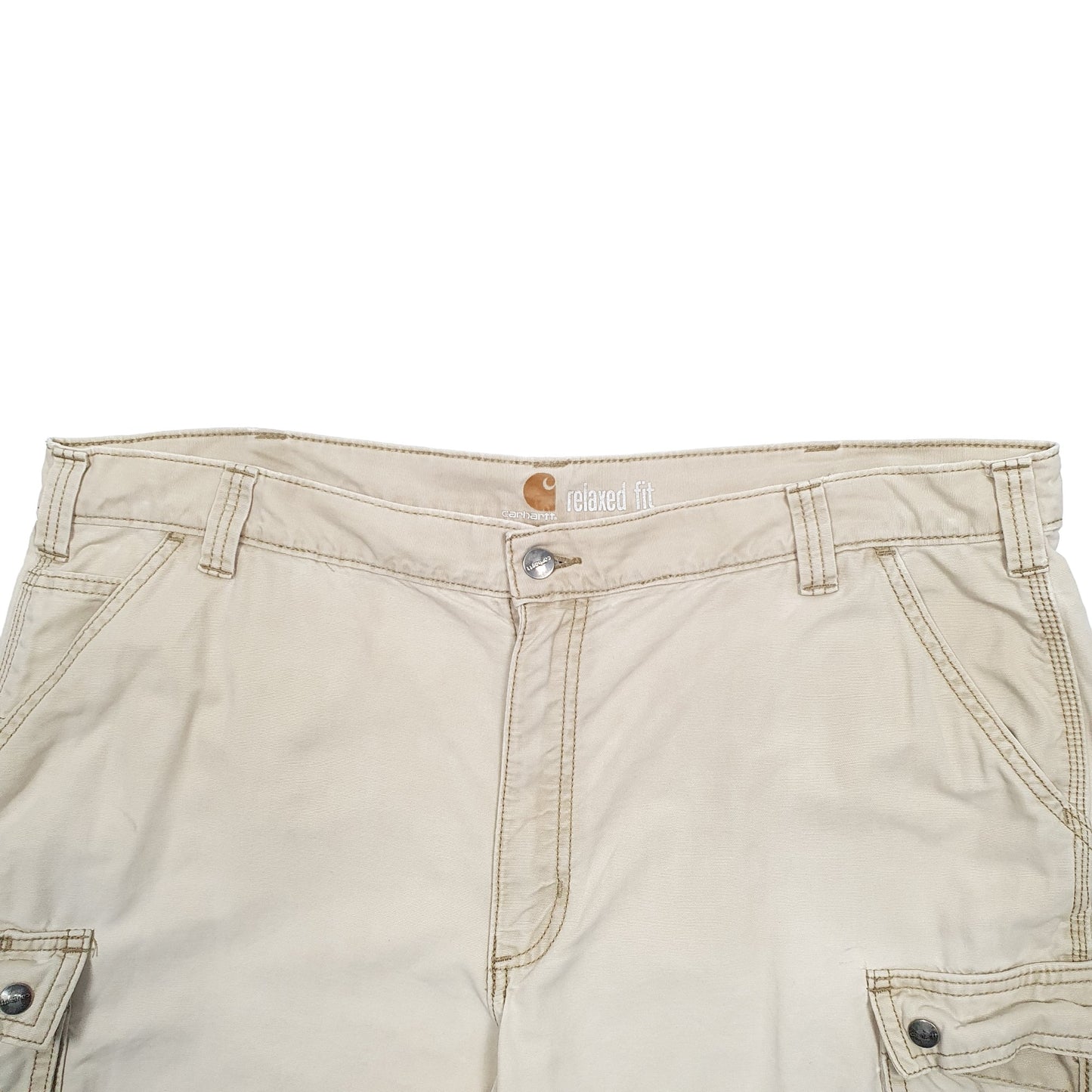 Mens Beige Carhartt Workwear Cargo Shorts