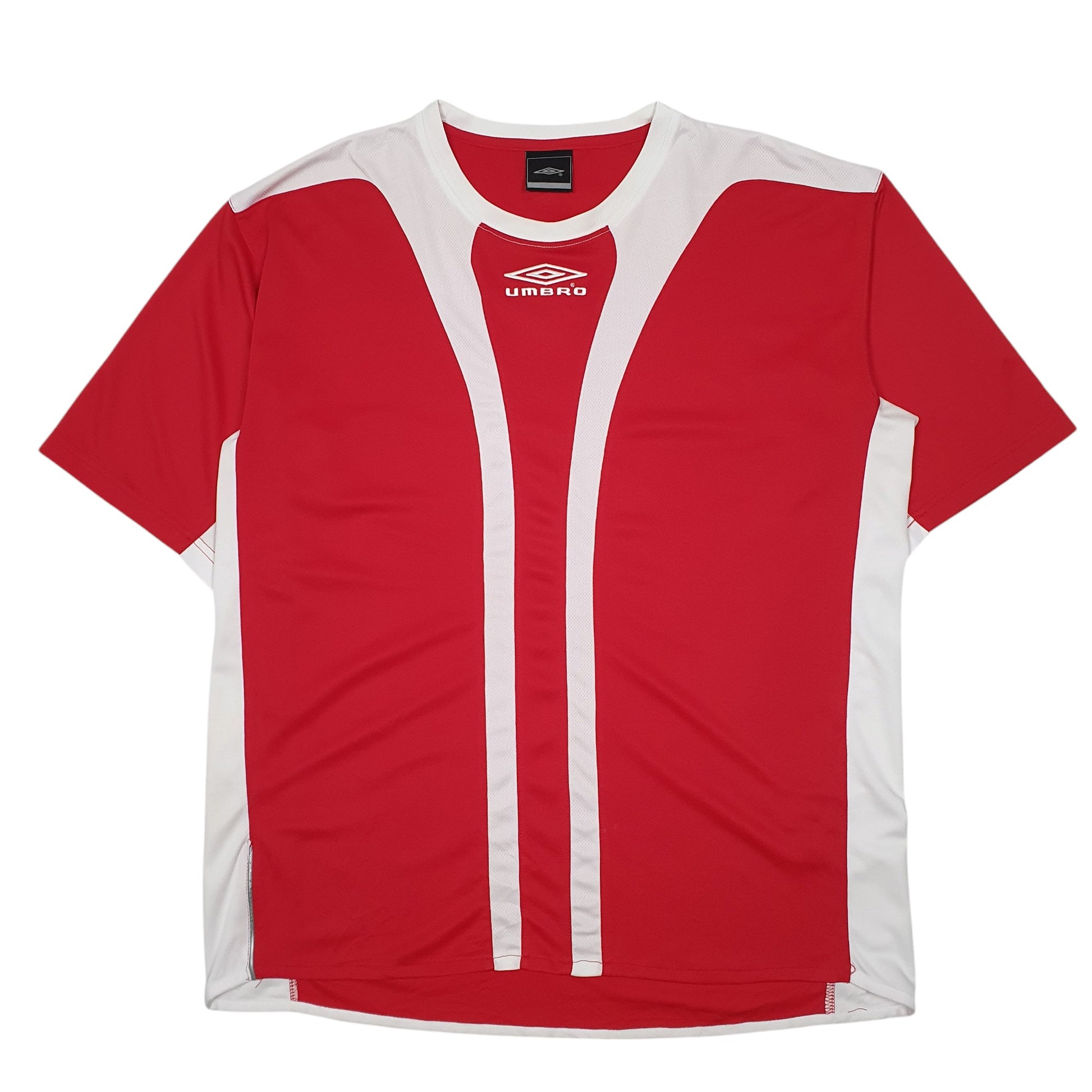 Mens Red Umbro Active Football Short Sleeve T Shirt