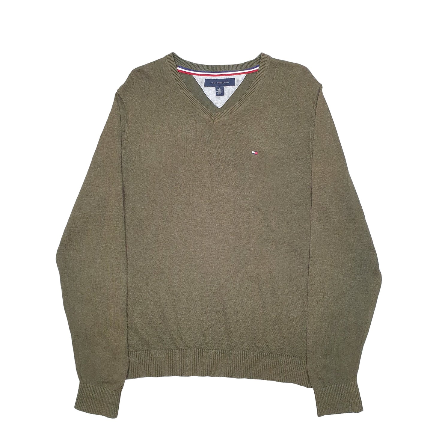 Mens Khaki Tommy Hilfiger  Crewneck Jumper