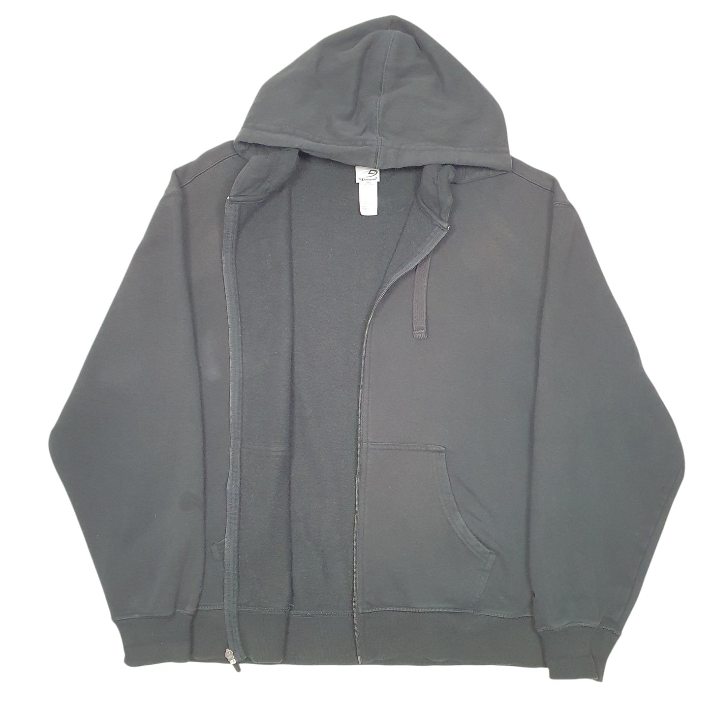 Mens Black Champion Hoodie C9 Full Zip Jumper