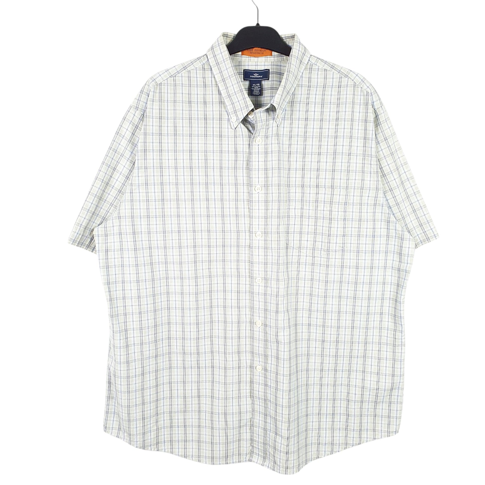 Mens Green Dockers  Short Sleeve Shirt