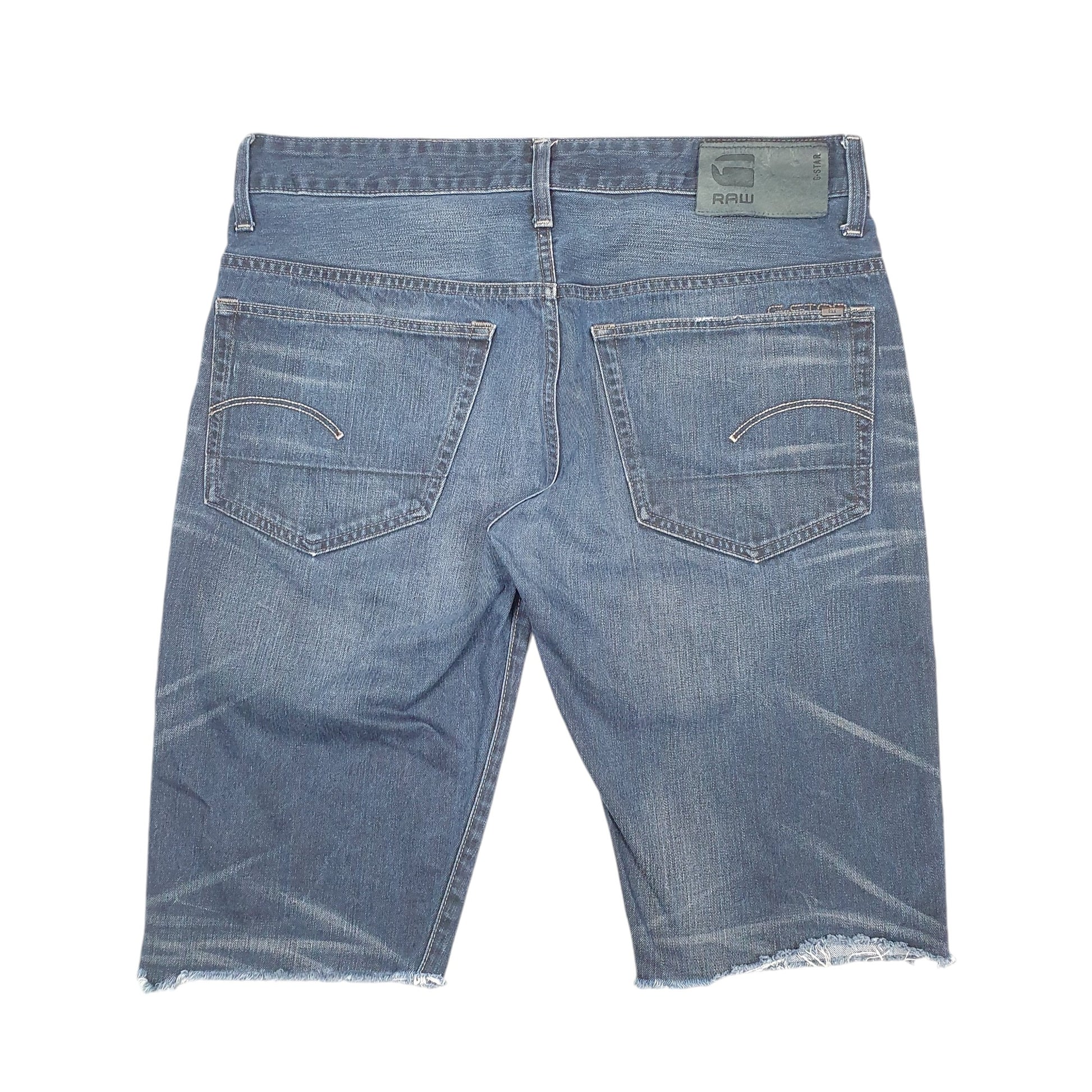 Mens Blue G Star Raw Cut Off Jorts Jean Denim Shorts