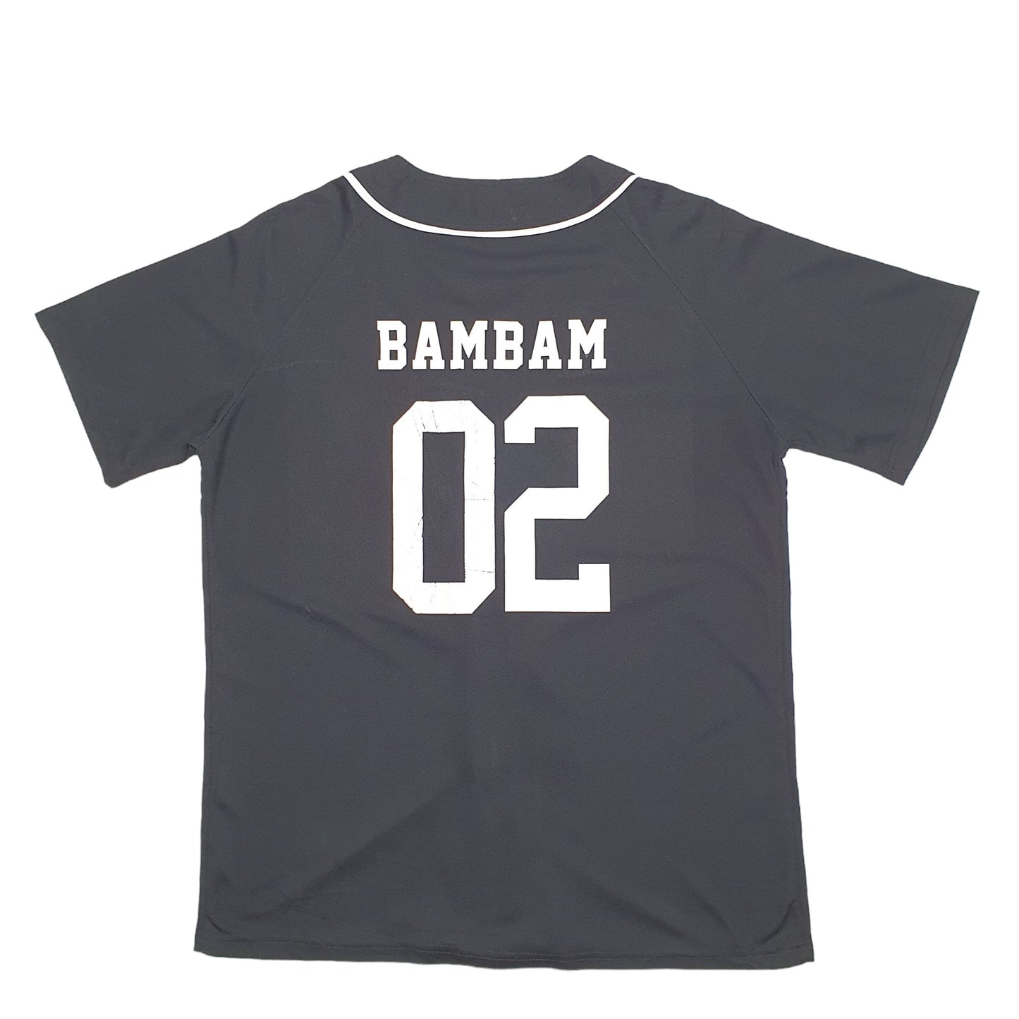 Mens Black Non Branded Baseball Jersey Short Sleeve T Shirt