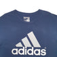 Mens Blue Adidas Spellout Short Sleeve T Shirt